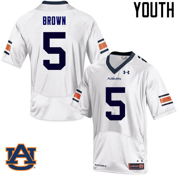 Youth Auburn Tigers #5 Derrick Brown College Football Jerseys Sale-White